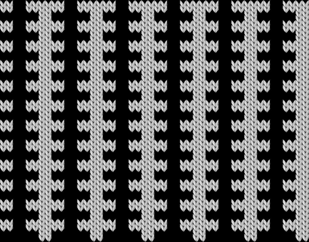 Knitting motif chart, Fransk lilje
