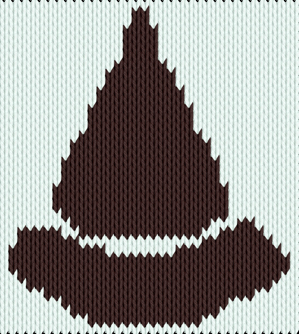 Knitting motif chart, Wizard Hat – Magical Knitting Motif for Spellbinding Projects