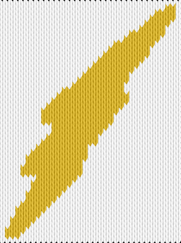 Knitting motif chart, Lightning Bolt – Bold Knitting Motif for Striking Projects