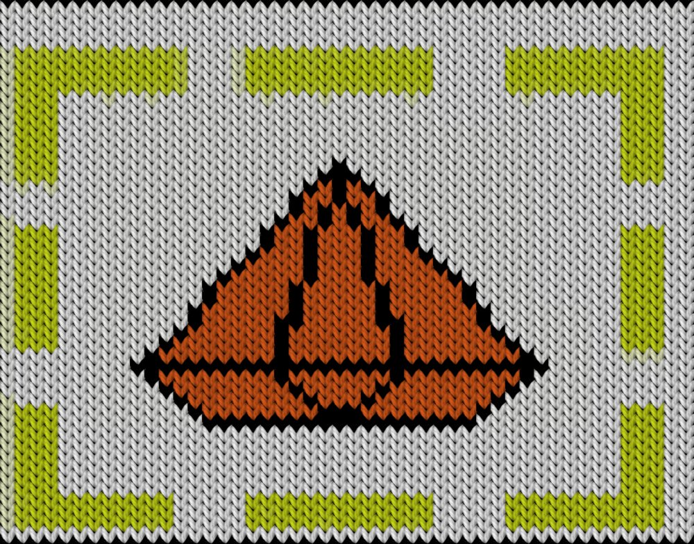 Knitting motif chart, Tanki logo by Pal