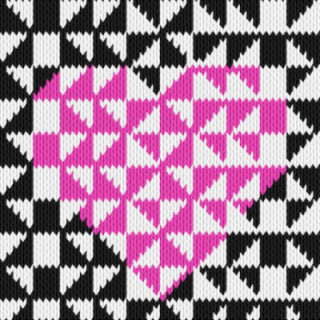 Heart with triangles
