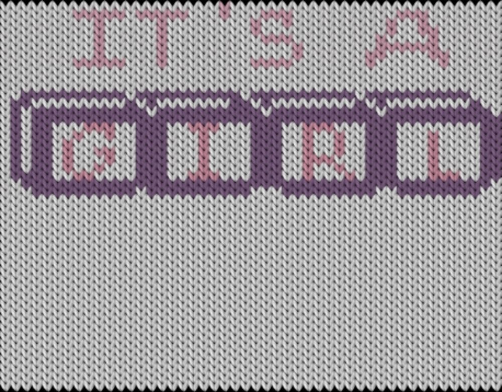 Knitting motif chart, It`s a girl