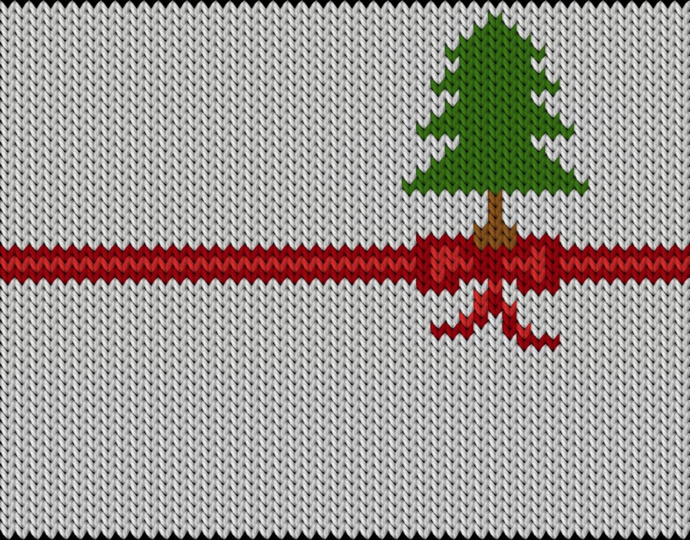 Knitting motif chart, Christmas
