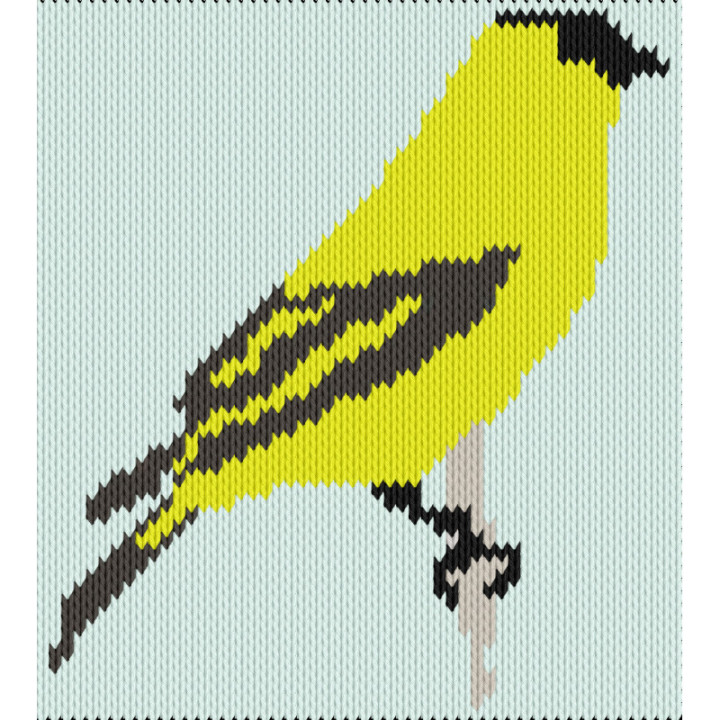 Golden Finch Bird Motif