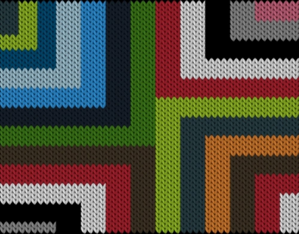 Knitting motif chart, Trying color combinations