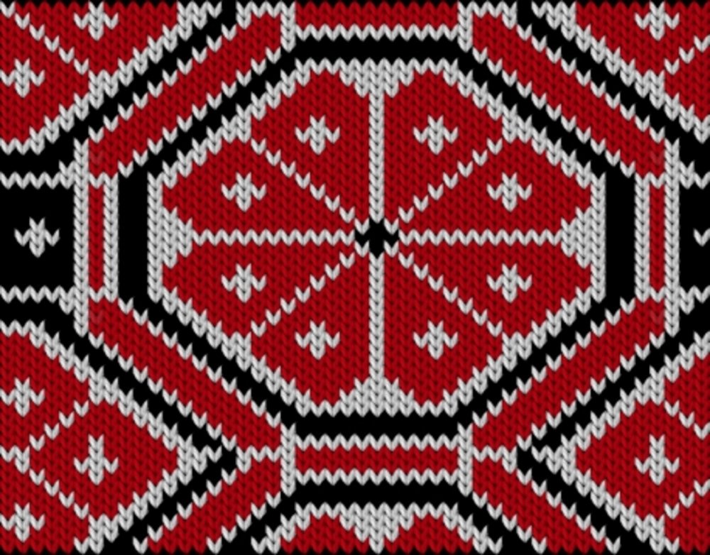 Knitting motif chart, Traditional