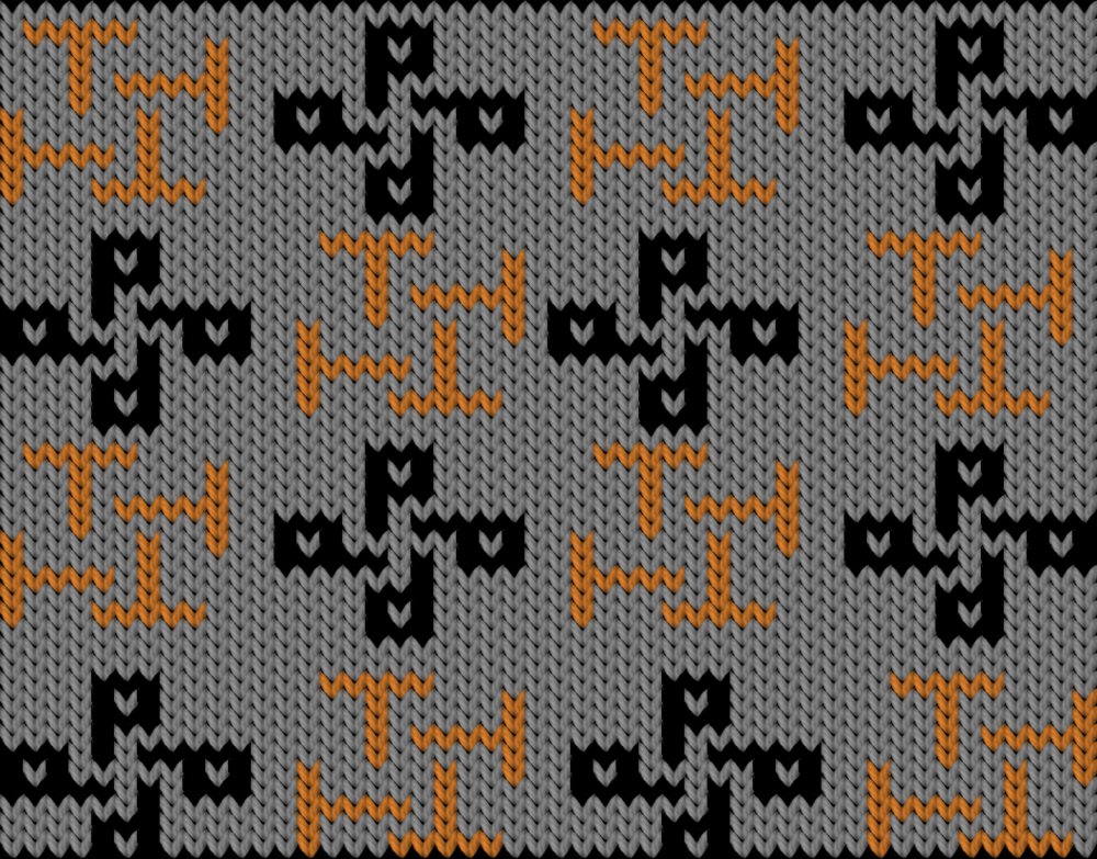 Knitting motif chart, TP