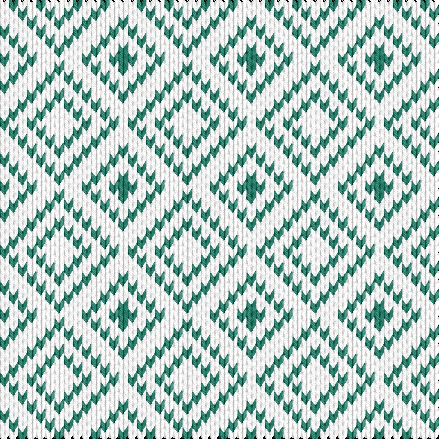Knitting motif chart, Grafisk i knitted