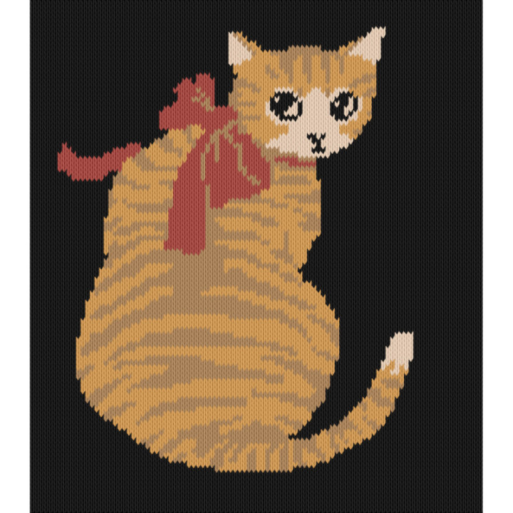 cat with bow